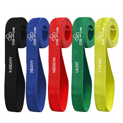 China Yoga Forming Custom Logo Workout Exercise Cloth Loop Resistance Bands Non Slip Strength Training for sale