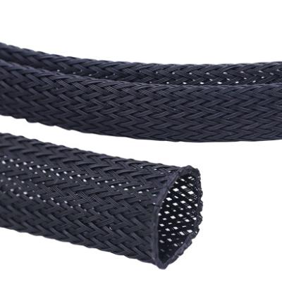 China High Flame Retardant PET Expandable Braided Sleeving for sale