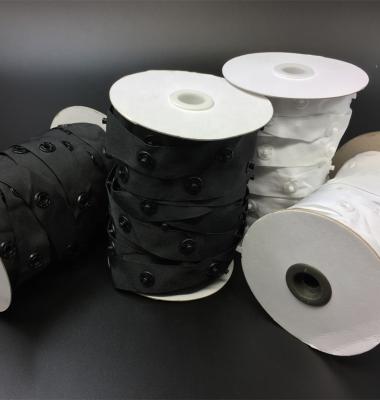 China Factory Wholesale 22mm Guangzhou Factory Wholesale 22mm Snap Button Tape Viable Plastic Snap Curtain Snap Tape TCAK06 for sale