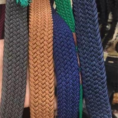 China Viable factory design wholesale custom braided polyester webbing for clothing and belts TCBW05 for sale