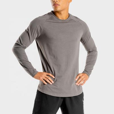 China QUICK DRY Casual Men's Lightweight Quick Dry Long Sleeve Sport Wears Running Fitness Men's Gym Shirts for sale