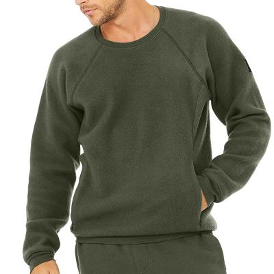 China NGO heavy sleeve pullover crewneck pullover fleece solid color unliend men's casual drop sweatshirt for sale