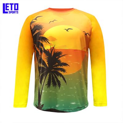 China Wholesale Men's Long Sleeve Anti-UV Printed Men's Dry Shirts UV Protection Fishing Sublimation Fishing Tank Top Wear for sale