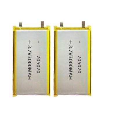 China 705070 Li Ion Polymer Battery 3.7V 3000mAh Battery For Tablet for sale