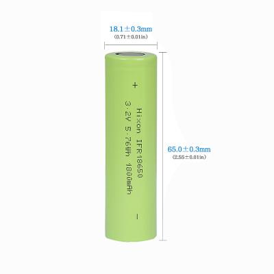 중국 18650 Lithium Iron Phosphate Battery 3.2V 1800mAh for Solar Street Light 판매용