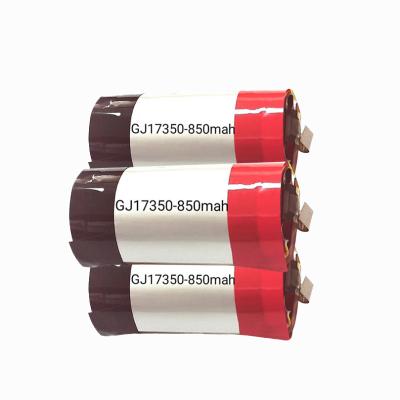 중국 Cylindrical 17350 850mAh 3.7V Lithium Battery For Electronic Atomizer 판매용