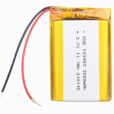 China Low Temperature Lithium Battery Pack 103450 3000mAh for sale