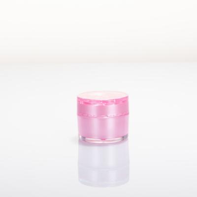 China 10g Recyclable Wholesale Cosmetic Packaging Skin Care Jars Small Pink Plastic Cosmetic Eye Cream Jar CYT19010-G3 for sale