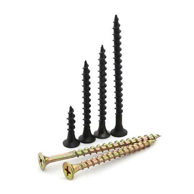 China Black Bugle Head Coarse Flat Torsion Spring Thread Dry Wall Self Tapping Grey Drywall Screws for sale