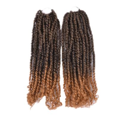 China Flame Retardant Fiber Synthetic Hair Braids Bomb Pre ​​Braids Passion Twist Hair Pre Stretched 14inch 60gr 24twiststands for sale