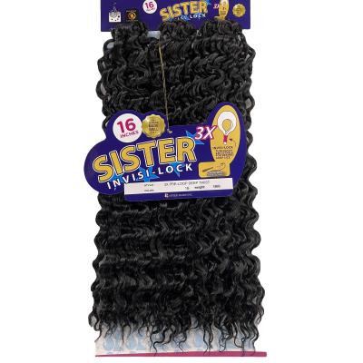 China Synthetic Deep Wave Twist 3X PRE-LOOP Twist 16inch 190gram Pre-Stretched Twist For Crocheting Deep Wave Hair for sale