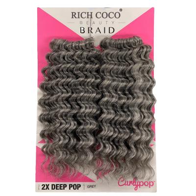 China Synthetic Deep Wave Twist 2X POP 14inch 100gram 64stands Pre-Stretched Deep Wave Hook Twist Twist for sale