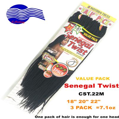 China HIGH HEAT FIBER Crochet Twist Senegal Twist 18