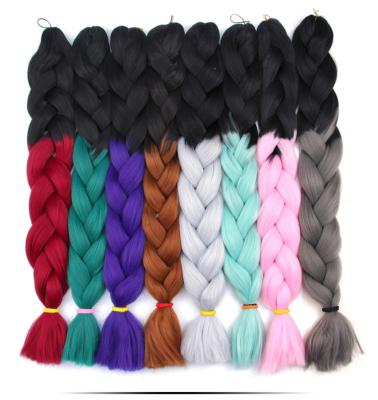 China Yaki ombre dip dyed braids 2 tone and 3 tone color /heat resistane fiber braids many color IN STIOCK for sale