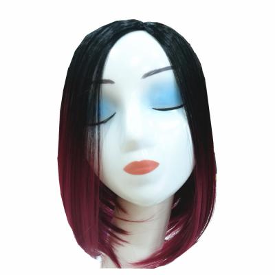 China Regular Wave Most Cheapest Price 150gr 10inch Short Hair Red Wig Popular Quality Best Quality Synthetic Wig for sale