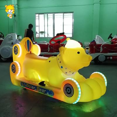 China Amusement Park Plastic Cheap Plastic Mall Price Polar Bear Kid Battery Operated Ride On Car Bumper Car for sale