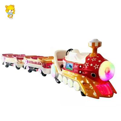 China Fiberglass customized christmas style amusement equipmen mall kiddie rides trackless train for sale for sale