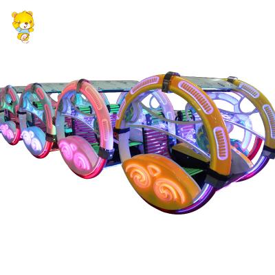 China Material amusement park swing car macaroon style 9S happy lebar lebar car moonwalk for sale