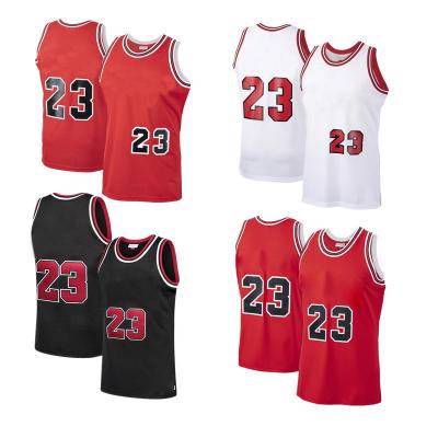 China 2021 USA America PBA Team Embroidered Men's Antibacterial High Quality Antibacterial Bull Vintage Basketball Tank Top 30 for sale