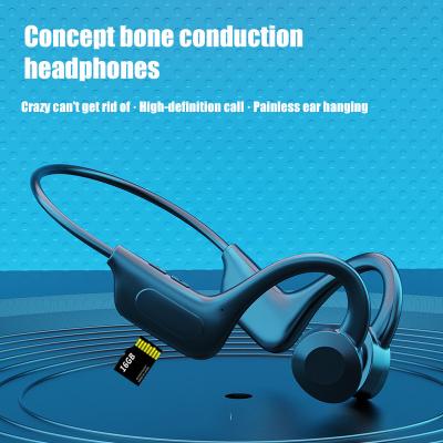 China New Digital Display Smart Battery Show Battery Smart Sports Earphone VG02 Earphone IPX-5 Waterproof Wireless BT Bone Conduction Headband Earphone SD Card for sale