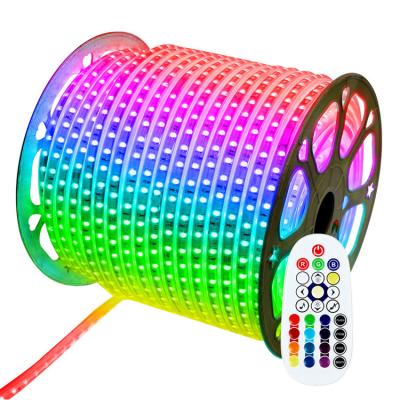 China Wholesale Promotional Waterproof Residential RGB Wireless Wifi Remote Control Lighting 30/60/144 LED Lights Flexible Silicone LED Neon Strip for sale