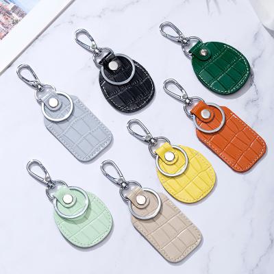 China Fashion Access Control RFID Tags Genuine Leather Keyfobs Holder Key Chain for sale