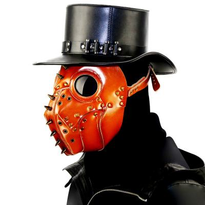 China Halloween. Party Wear Cosplay Halloween Masquerade Party Costume Props Leather Mask PU Steampunk Plague Doctor Bird Mask for sale