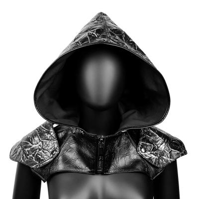 China Halloween. Party Wear Steampunk Rogue Cowl Hat Unisex Adults Costume Hooded Cape For Cosplay Halloween Dress Up for sale