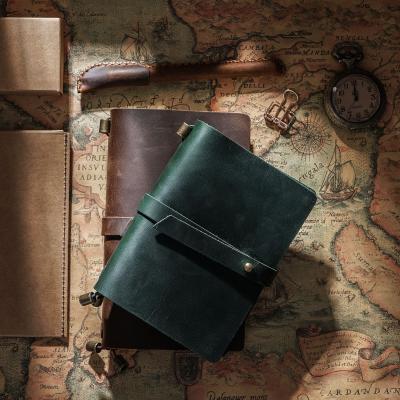 China Journal Leather Traveler's Notebook Premium Full Grain Leather Refillable Journal for sale