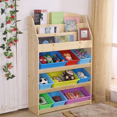 China Kindergarten multifunctional children's toy storage cabinet adjustable (size) and plastic toy storage box for sale