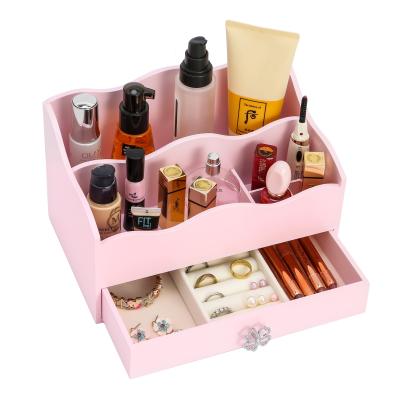 China Stocked Elegant Cosmetic Drawer Display Cabinet Jewelry Nail Polish Makeup Container for sale