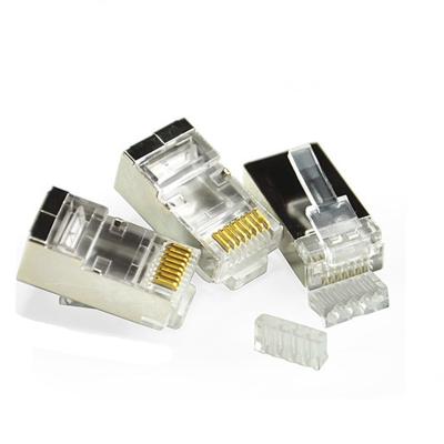 China Other High Quality Hot Sale Cat6 Cat5e Utp Rj45 Connector Unprotected Pass Through 8p8c Modular Plug For Lan Network Product for sale