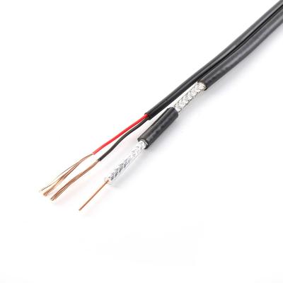 China factory hot sale multicolor bare copper cable cctv rg59 coaxial cable with power 0.58mm/0.59mm/1.02mm for sale