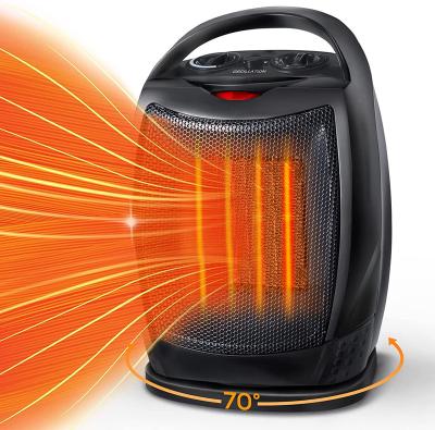 China Electric Ceramic Oscillation Mini Heater Overheating Tip-Over Household Protection 1500W ptc Heater Portable Space Fan Heater for sale