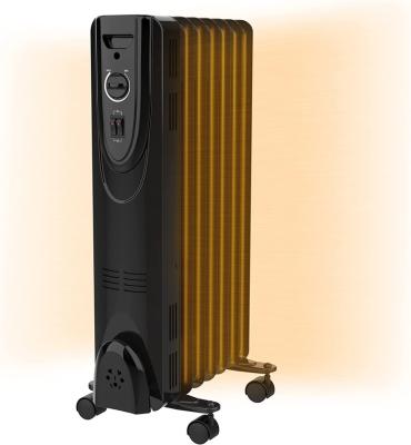 China Household 7/9/11/13 Fins Filled Radiator Oil Heater With 3 Heat Settings , Quiet Portable Electric Heater for sale