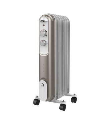 China Household 7/9/11/13 Fins Filled Radiator Oil Heater With 3 Heat Settings , Quiet Portable Electric Heater for sale