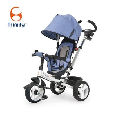 China 2020 high quality hot sale high quality safety manufacturer good price kids tricycle with multifunctional canopy and pushbar for sale