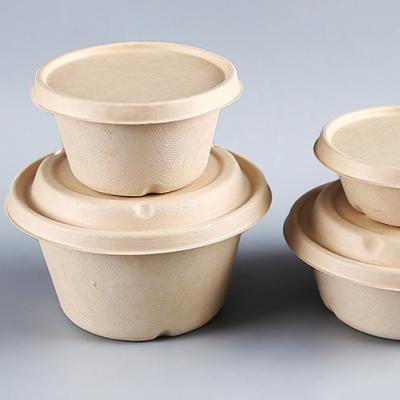 China 100% Natural, Biodegradable and Compostable Perfect Bagasse for Condiments Bagasse Fiber Disposable Puff Cups for sale