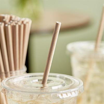 China Disposable Biodegradable White Recyclable Bubble Tea Maker Paper Straw Eco Friendly Brown Kraft Paper Straws for sale