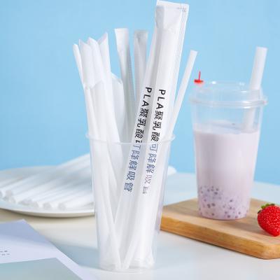 China Compostable Upright Sharp Pla Straw Drinking Straws For Bubble Tea Recyclable for sale