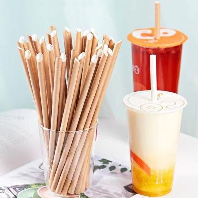 China Recyclable Wrapping Paper Straw Biodegradable Disposable Drinking Straws for sale