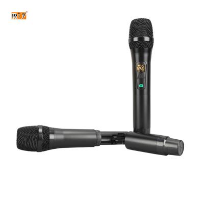 China Headset Microphone RIY-0218  Professional Rechargeable Wireless Microphone 2 Channel  UHF Mini Wireless Microphone for sale