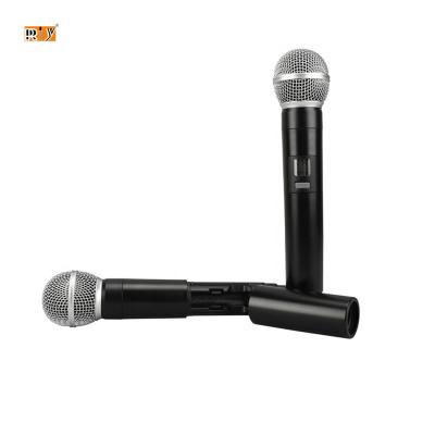 China Headset Microphone RIY-0217 Pro Handheld Microphone Wireless Microphone 2 Channel  UHF Mini Wireless Microphone for sale