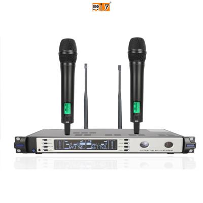 China Headset Microphone RIY-06f Lavalier/Headset/Handheld Dual Channels Tube Electronic Wireless Microphone System for sale