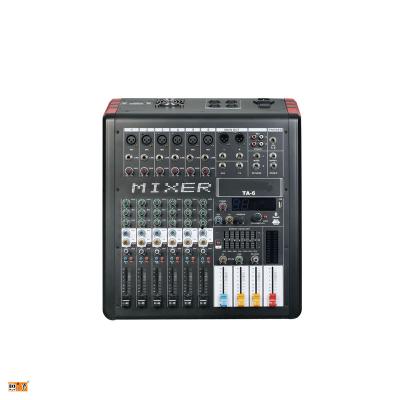 China Stage/church/home/outside activity TA-6 Professional Audio Mixer 6 Channel Power Mixer For KTV for sale