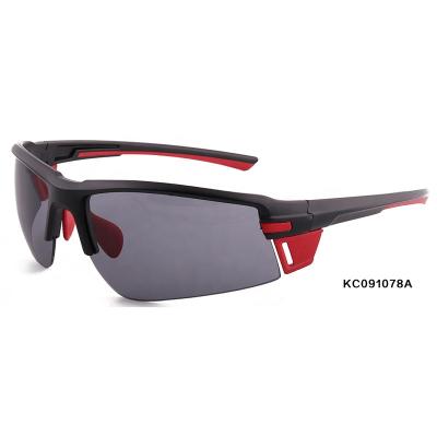 China Sunglasses-double injection sports Logo Plastic Cool Sports Sunglasses custom made with design double temples injection sports sunglasses for sale