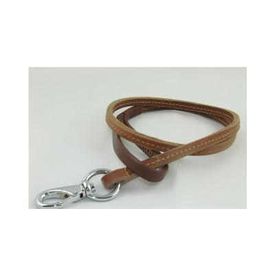 China Competitive Price Personalized Leather German Shepherd Traction Rope With Copper Hook for sale