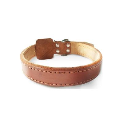 China Factory direct wholesale pet supplies personalized genuine leather dog collar for sale