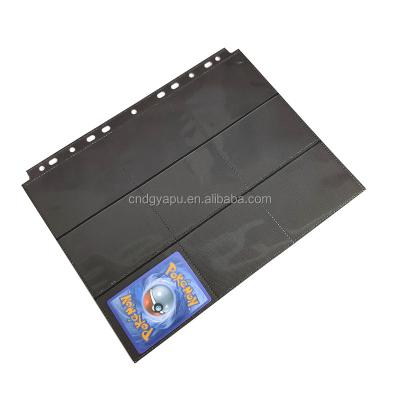 China 11 holes 9 grids a single sheet containing 18 card slots game card storage book can accept lychee custom pattern black regular size 3-layer bag for sale