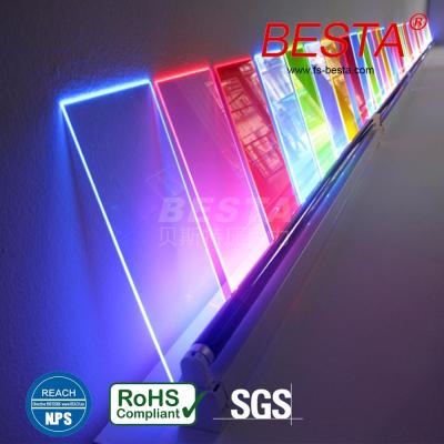 China Edge Lit Neon Fluorescerend Acrylplaat Acryl Led Sign Board 2.8mm-15mm Te koop